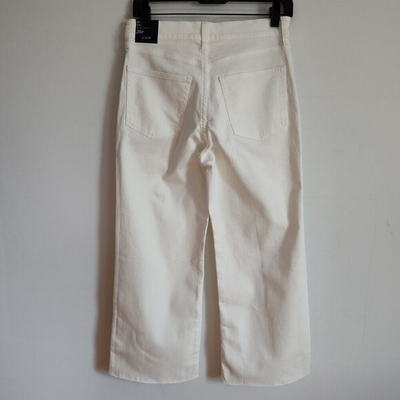 Ladies SZ 26P J Crew Factory Seashell Wide-Leg Crop Jean - Picture 3 of 5